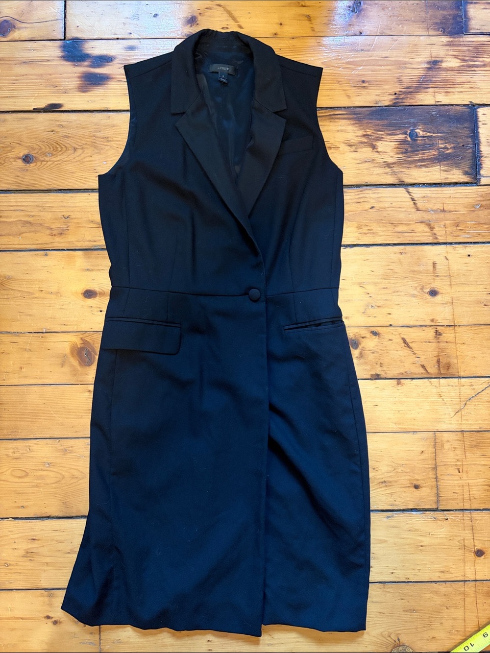 J. Crew Black Sleeveless Blazer Dress
